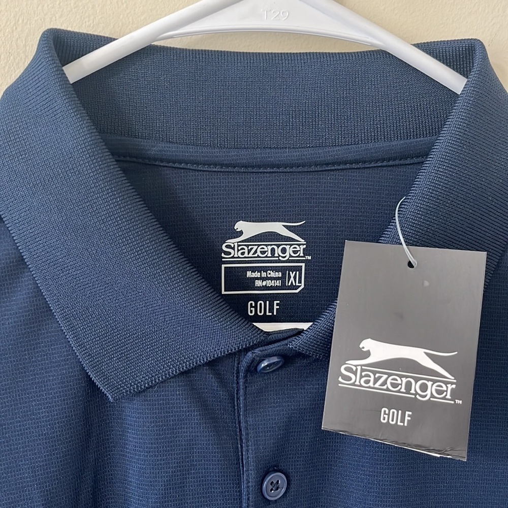 Slazenger Men’s Core Polo Navy Size XL NWT - Picture 7 of 9
